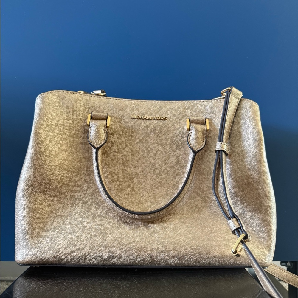 Michael Kors Metallic Gold Satchel